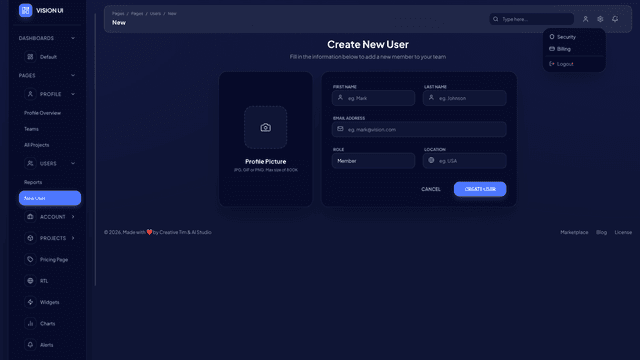 Vision UI Dashboard PRO Chakra