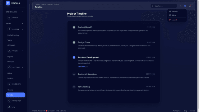 Vision UI Dashboard PRO Chakra