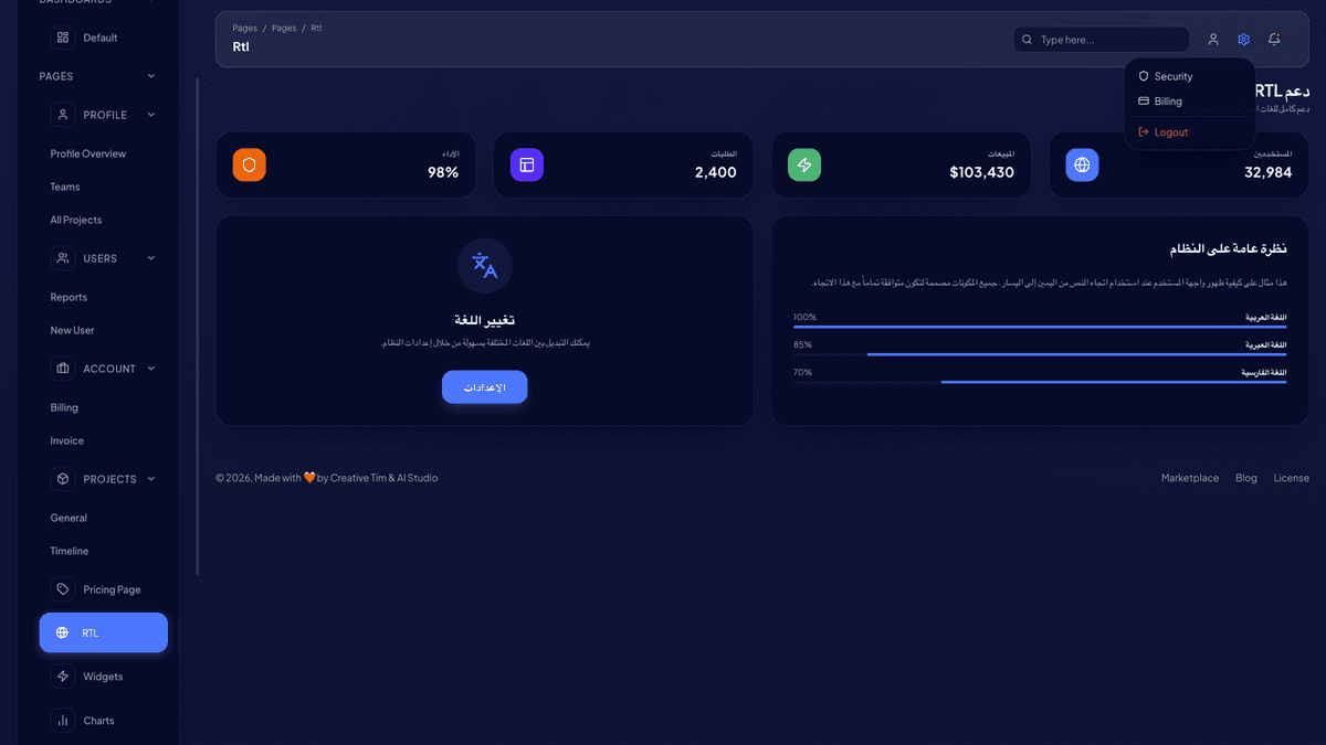 Vision UI Dashboard PRO Chakra