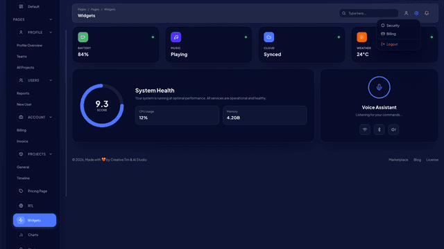 Vision UI Dashboard PRO Chakra
