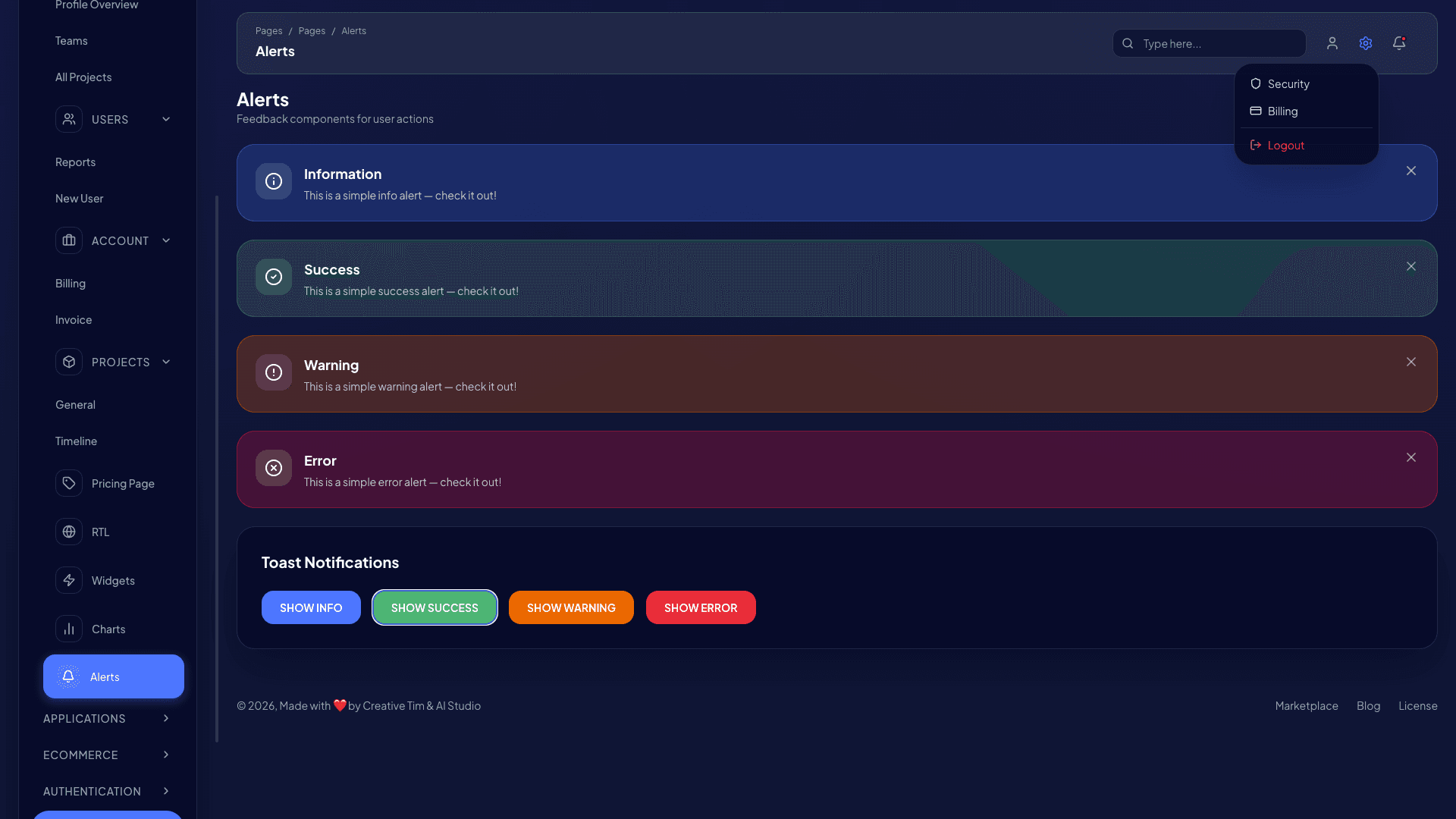 Vision UI Dashboard PRO Chakra