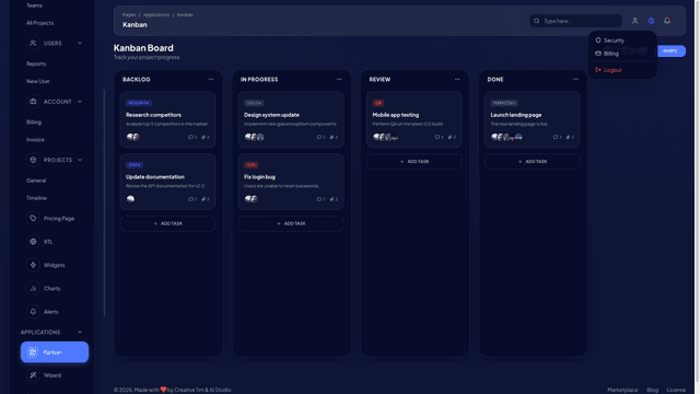 Vision UI Dashboard PRO Chakra