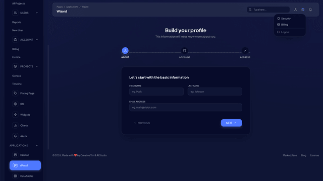 Vision UI Dashboard PRO Chakra