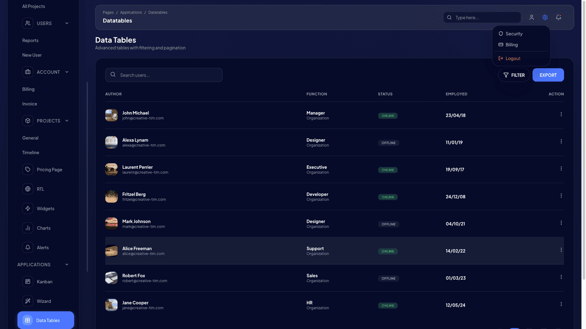 Vision UI Dashboard PRO Chakra