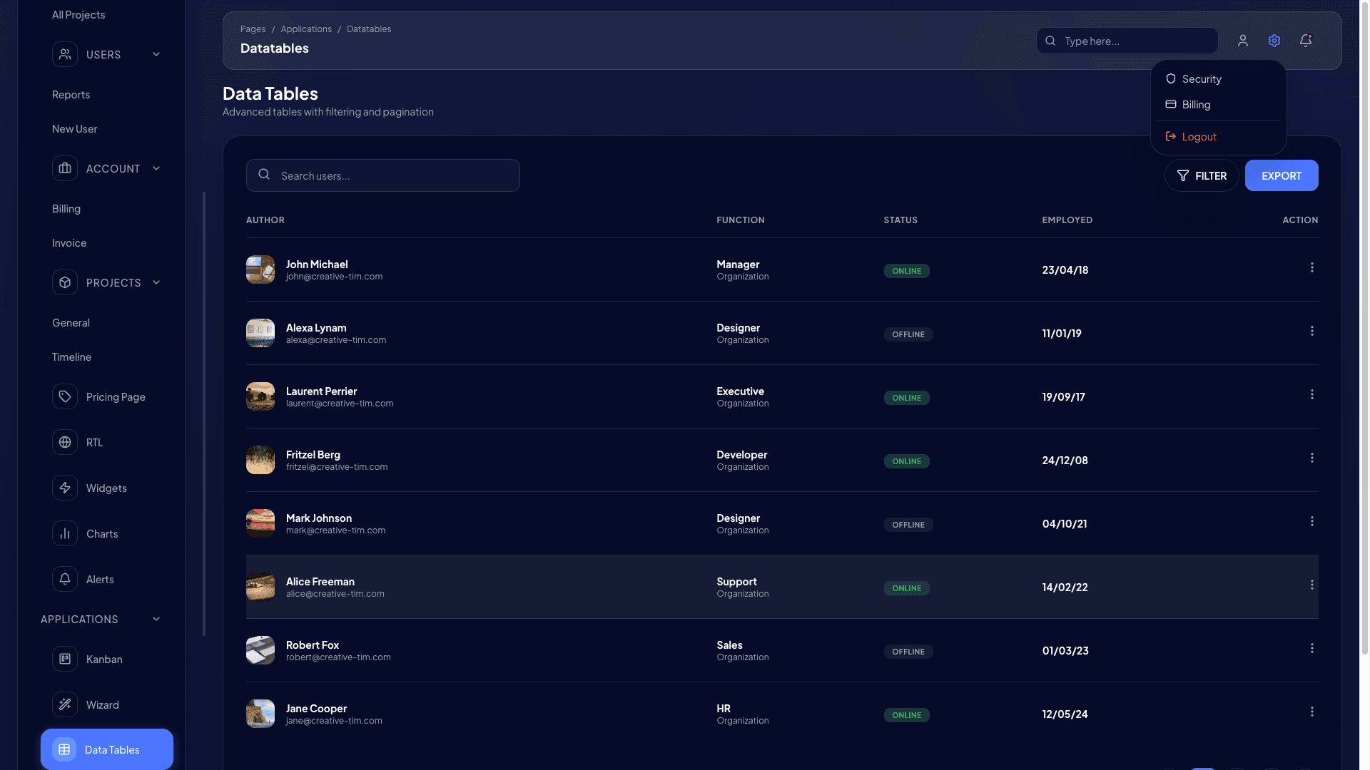 Vision UI Dashboard PRO Chakra