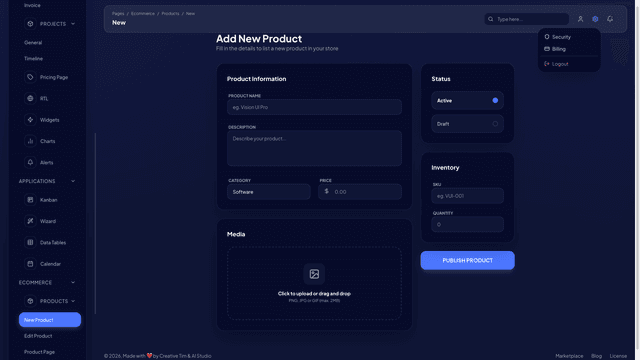 Vision UI Dashboard PRO Chakra