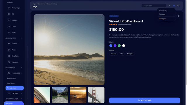 Vision UI Dashboard PRO Chakra