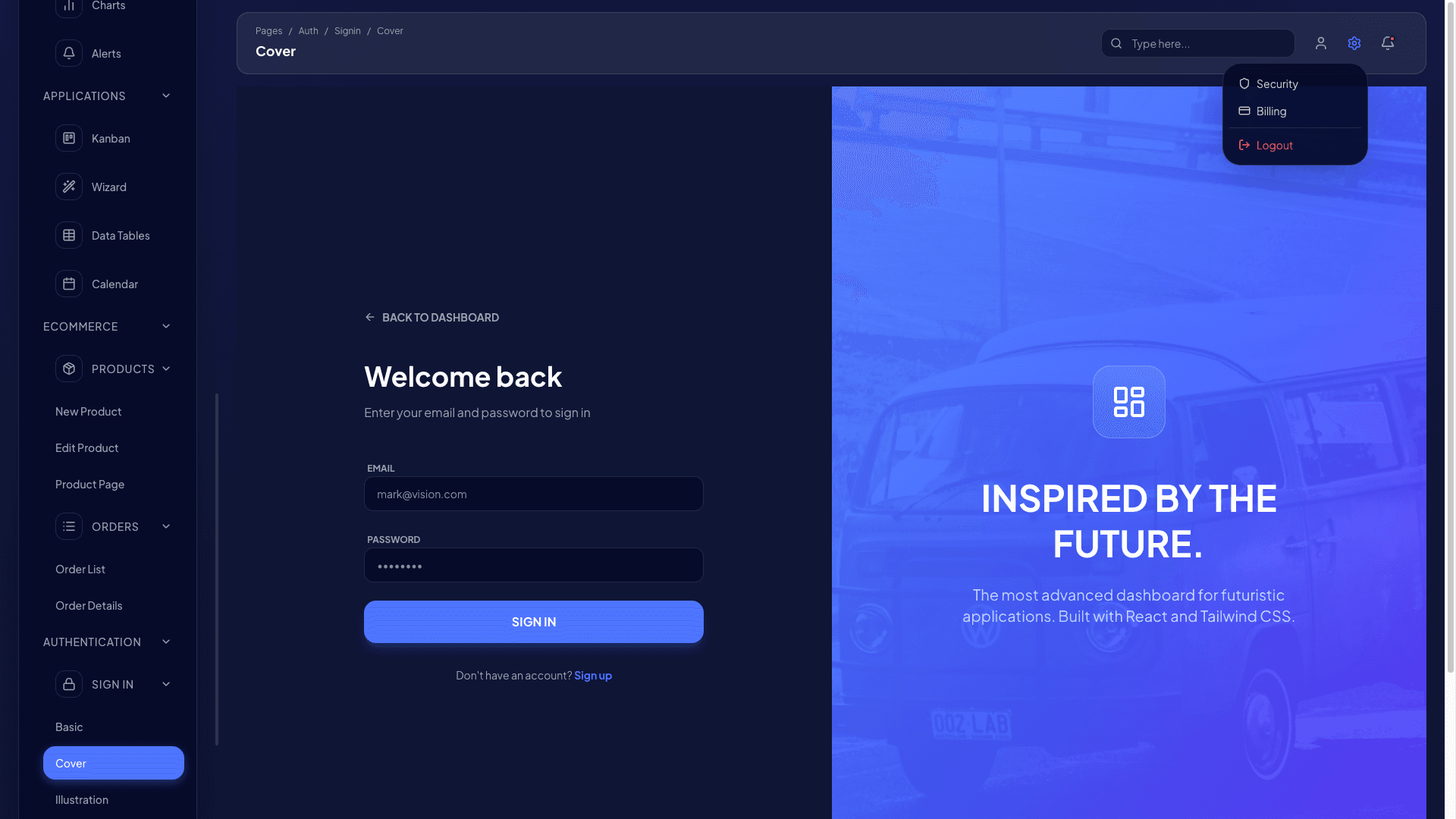 Vision UI Dashboard PRO Chakra